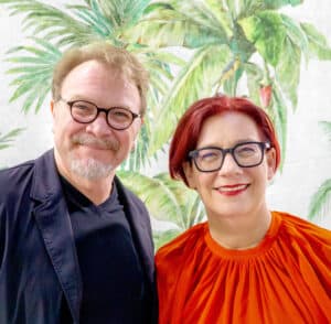 Kenn Busch of Material Intelligence, with Anne Marie Commandeur of Stijlinstituut Amsterdam.