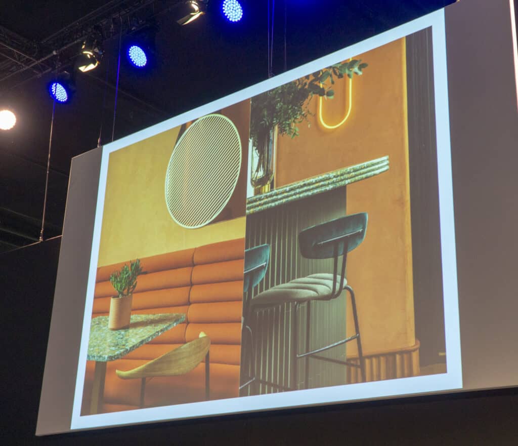 A slide from von Stein’s Omar’s Place project in London. Nary a hard edge in the joint.