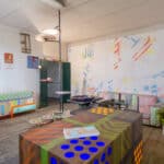 Digitally printed wallpaper in The Forgotten Laboratory,” Markus Benesch Creates/Curious Boy.