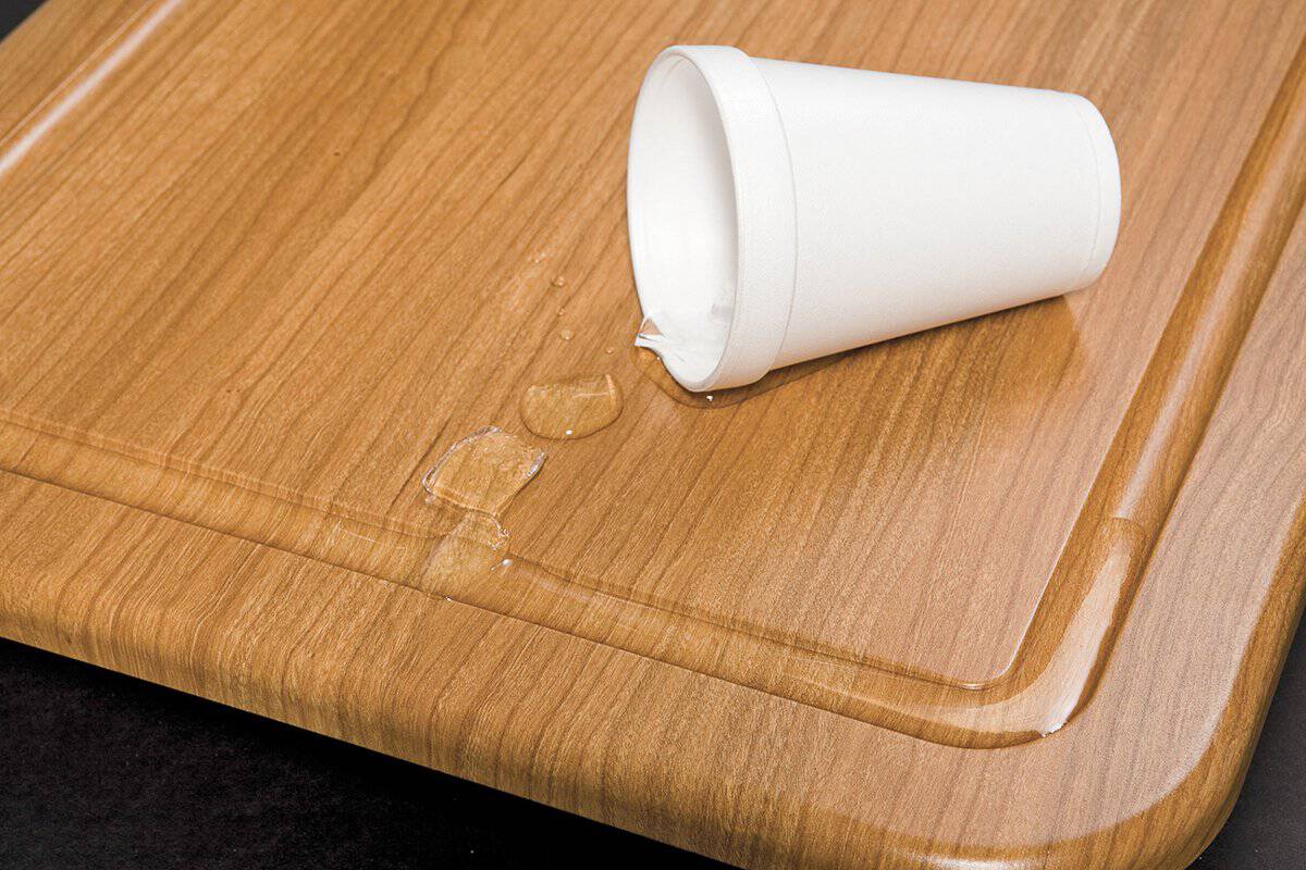 Integrated spill channels, 3DL over MDF core; image courtesy of SSI