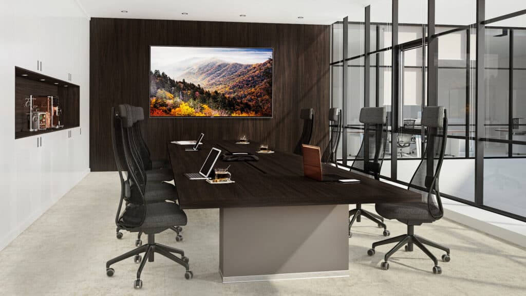 Tafisa’s Appalachia design is based on a Blackwood grain structure, in brown, with the Alto texture. In TFL and HPL.