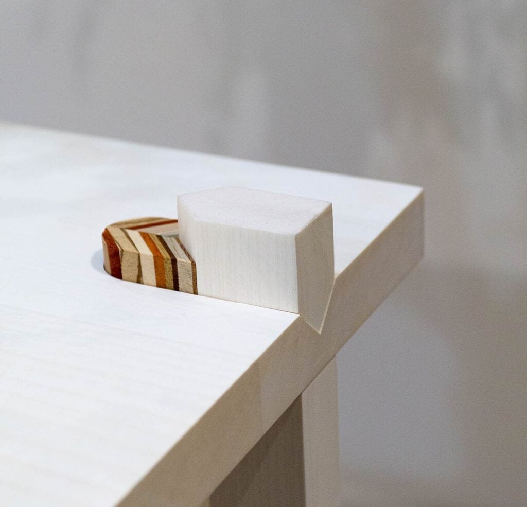 Anna Arpa wood joinery closeup