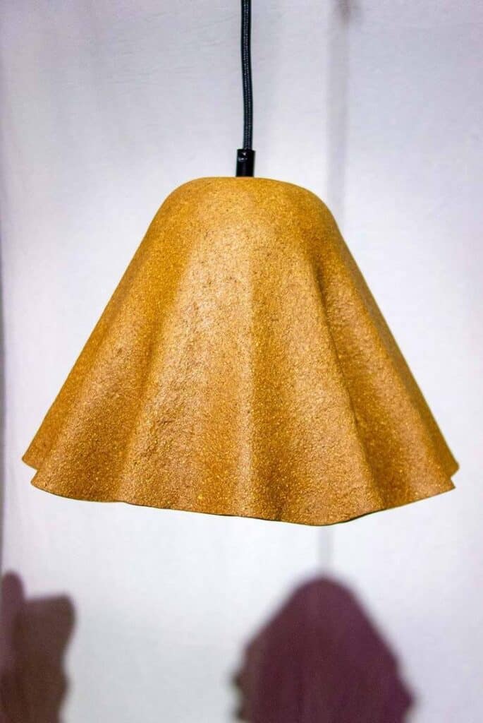 textured and fluted hanging lampshade