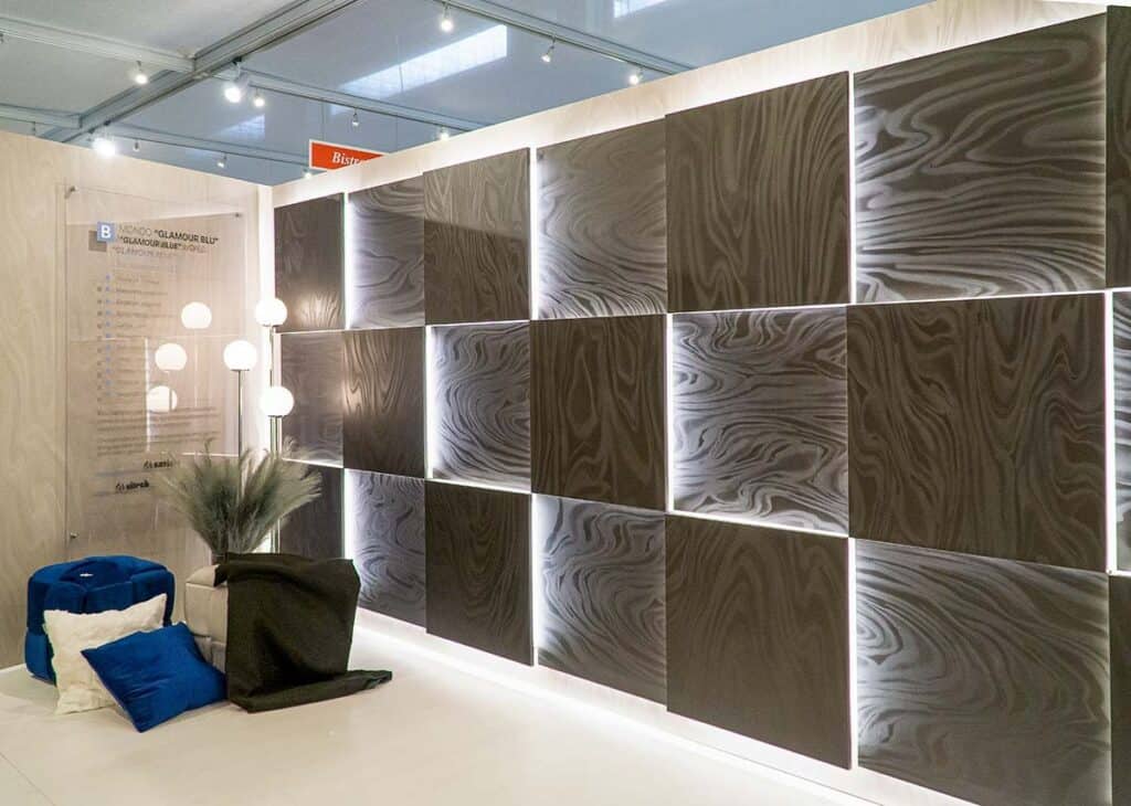 Bold textures from European panel manufacturer Saviola at SICAM 2022
