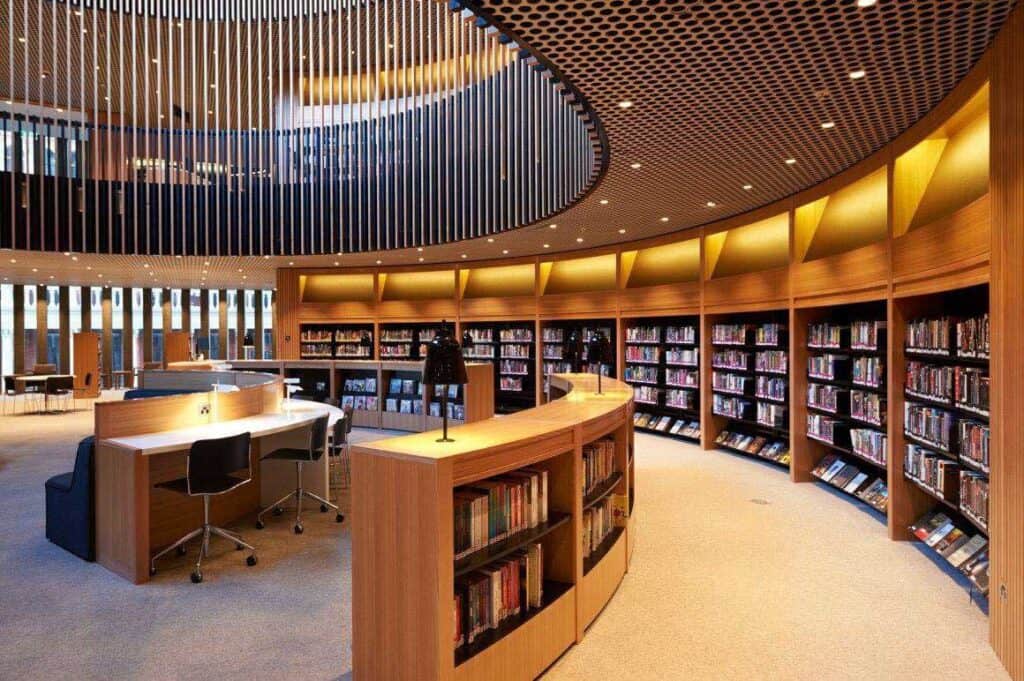 Thick edgebanding for institutional settings. Image courtesy of RAMS Industries.